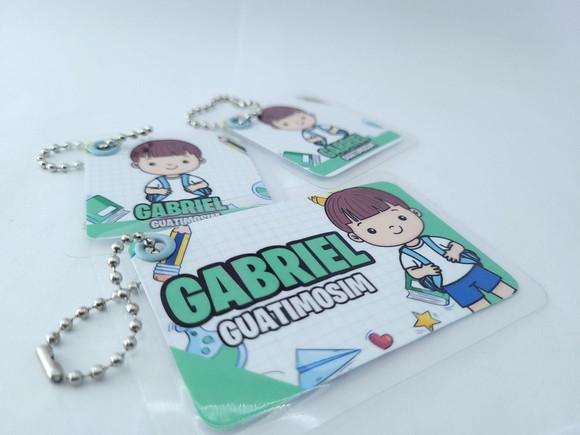 Trio Chaveiro Escolar Menino para Mochila Lancheira e Estojo