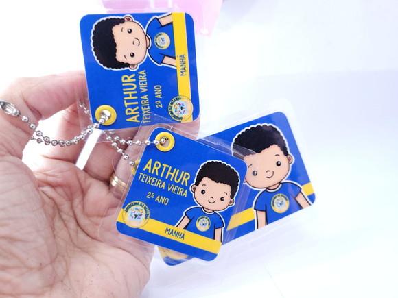 Trio Chaveiro Escolar Menino para Mochila Lancheira e Estojo