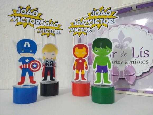 Tubete Heróis Vingadores Cute 3d
