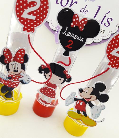 Tubete Personagens Minnie e Mickey