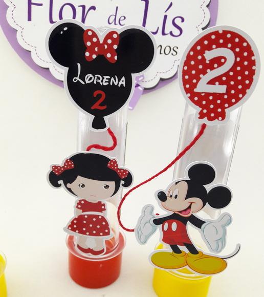 Tubete Personagens Minnie e Mickey