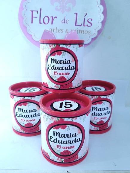 Tubo Lata Festa 15 Anos Lembrancinha Personalizada