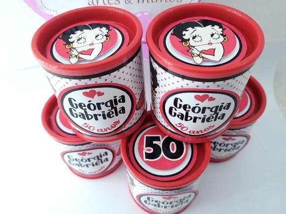 Tubo Lata Festa Adulto 50 Anos Lembrancinha Personalizada
