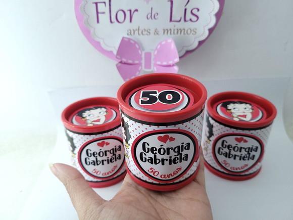 Tubo Lata Festa Adulto 50 Anos Lembrancinha Personalizada