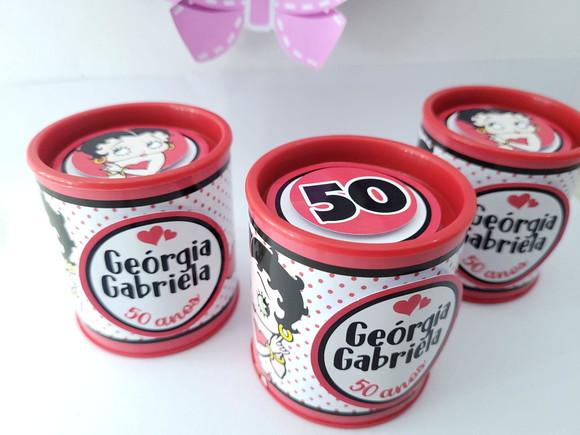 Tubo Lata Festa Adulto 50 Anos Lembrancinha Personalizada