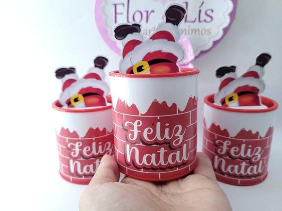 Tubolata 3d de Natal Papai Noel Lembrancinha Personalizada