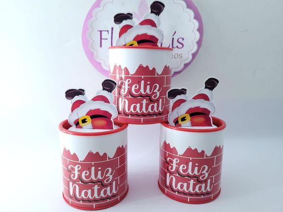Tubolata 3d de Natal Papai Noel Lembrancinha Personalizada
