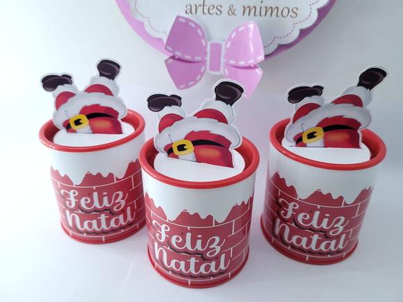 Tubolata 3d de Natal Papai Noel Lembrancinha Personalizada