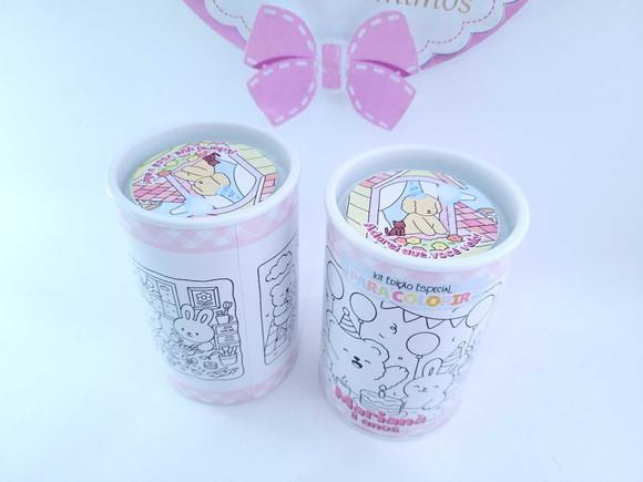 Tubolata para Colorir Bobbie Good 10cm Lembrancinha Cofrinho