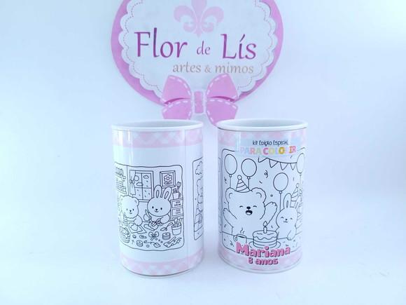 Tubolata para Colorir Bobbie Good 10cm Lembrancinha Cofrinho