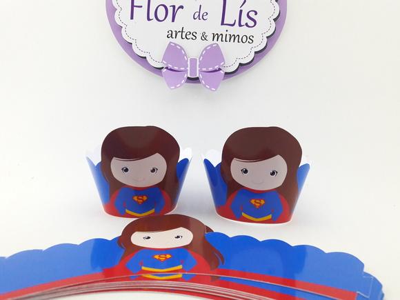 Wrapper Mini (saia Cupcake) Super Girl