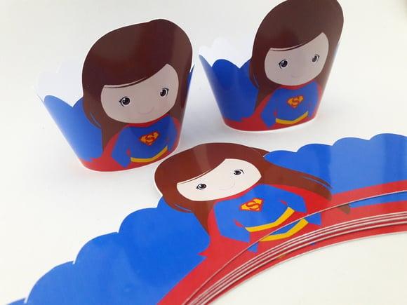 Wrapper Mini (saia Cupcake) Super Girl