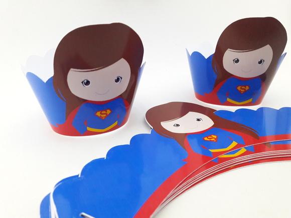 Wrapper Mini (saia Cupcake) Super Girl