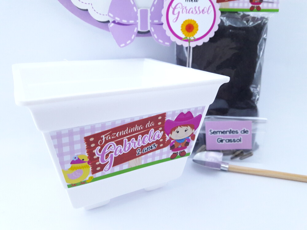 Kit Plantação Fazendinha Rosa Menina