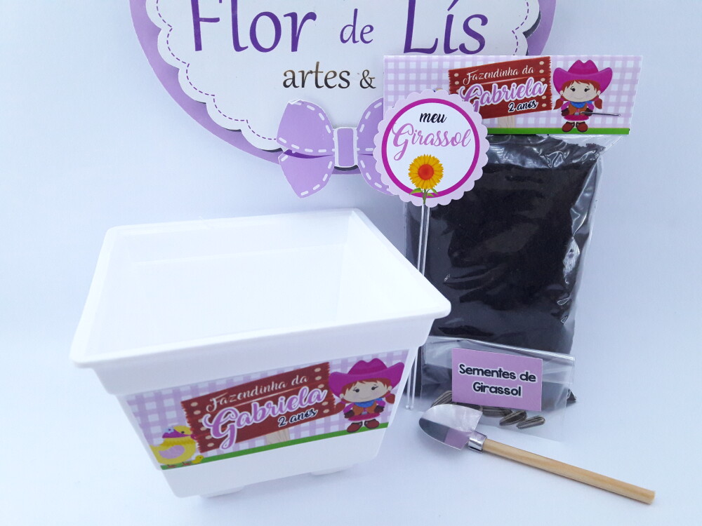 Kit Plantação Fazendinha Rosa Menina