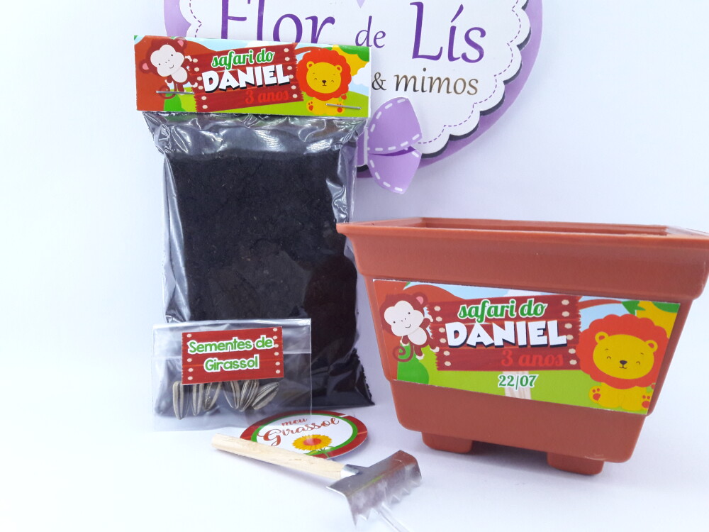 Kit Plantação Animais Festa Safari