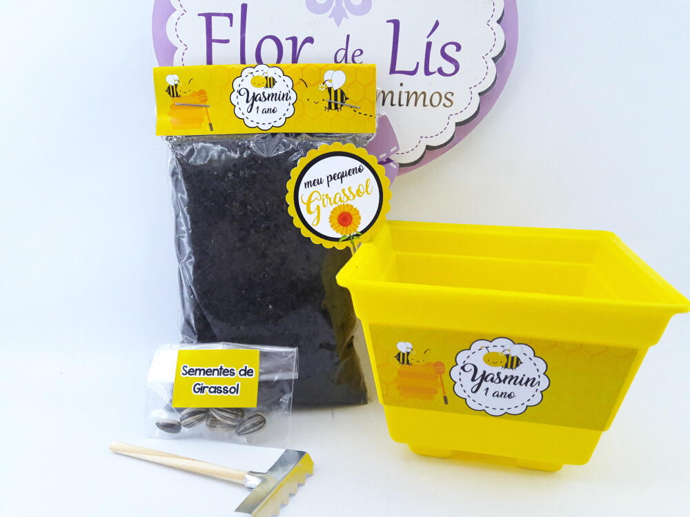 Kit Plantação Jardim das Abelhas Lembrancinha Abelhinha