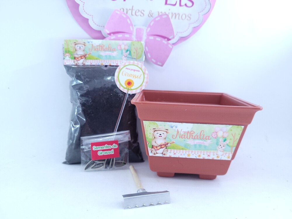 Kit Jardim Encantado Menina Plantio Ecológico