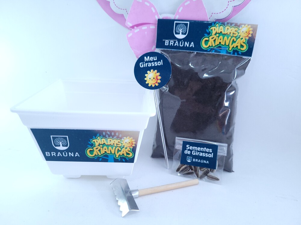 Kit Jardinagem Plantação Brinde Dia das Crianças Empresa