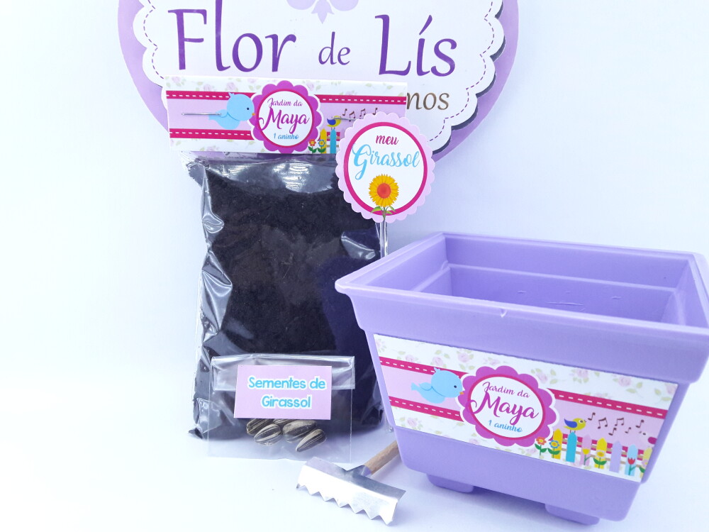 Kit Jardinagem Passarinhos Festa Florida