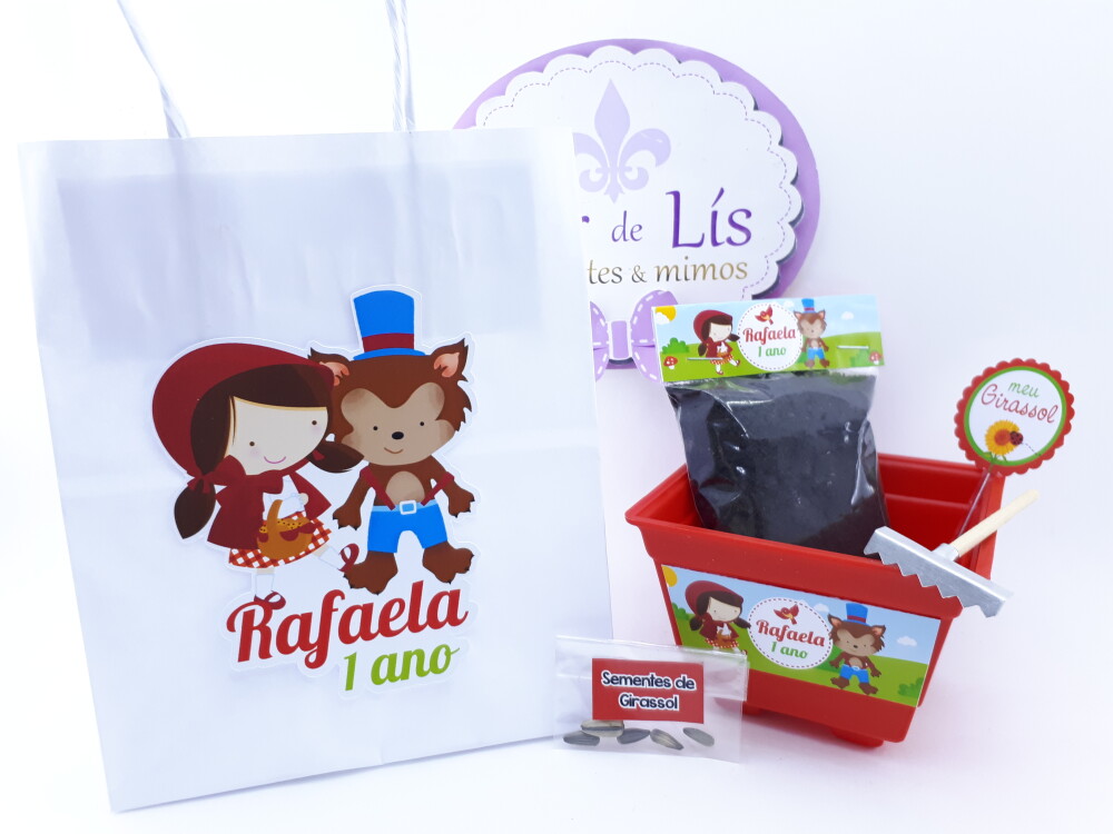 Kit Plantação com Sacola Chapeuzinho Vermelho