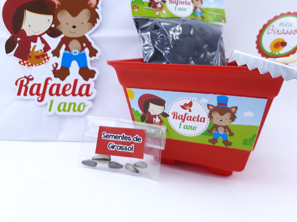 Kit Plantação com Sacola Chapeuzinho Vermelho
