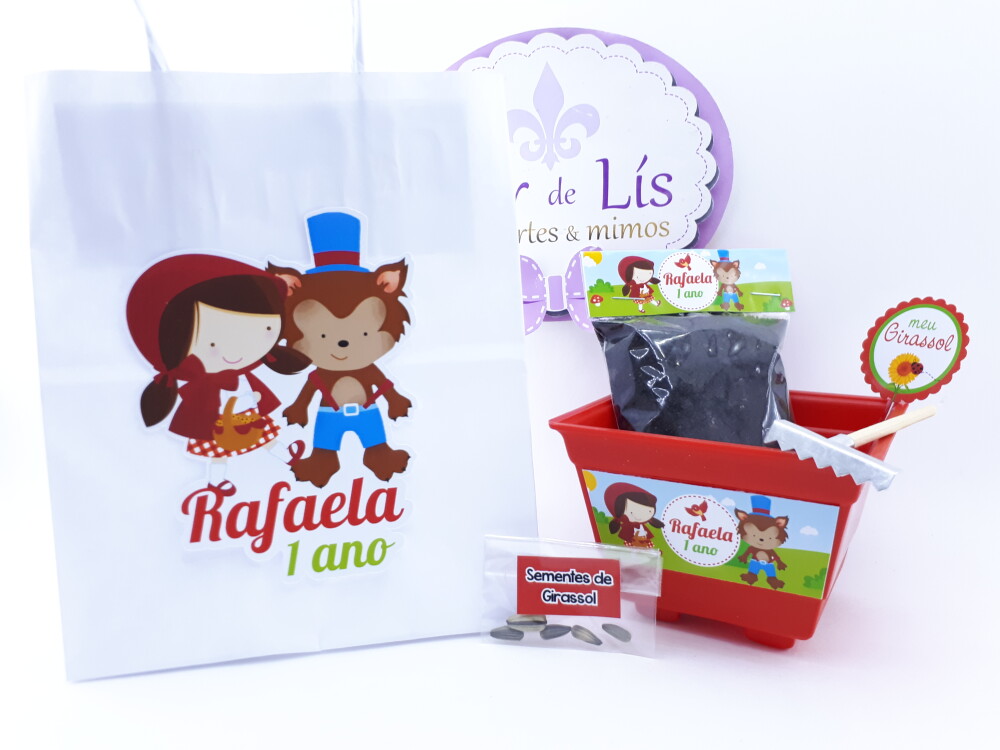 Kit Plantação com Sacola Chapeuzinho Vermelho