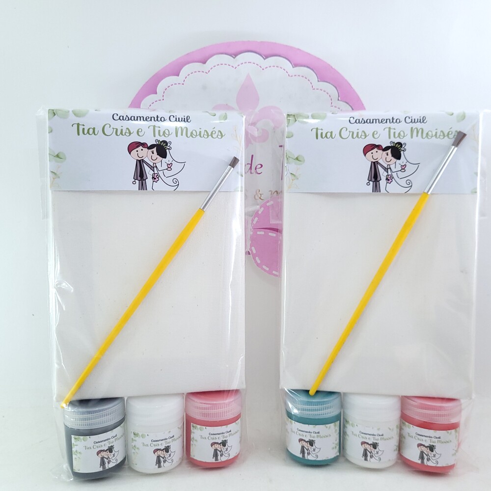 Kit Pintura Lembrancinha Daminha e Pajens Casamento