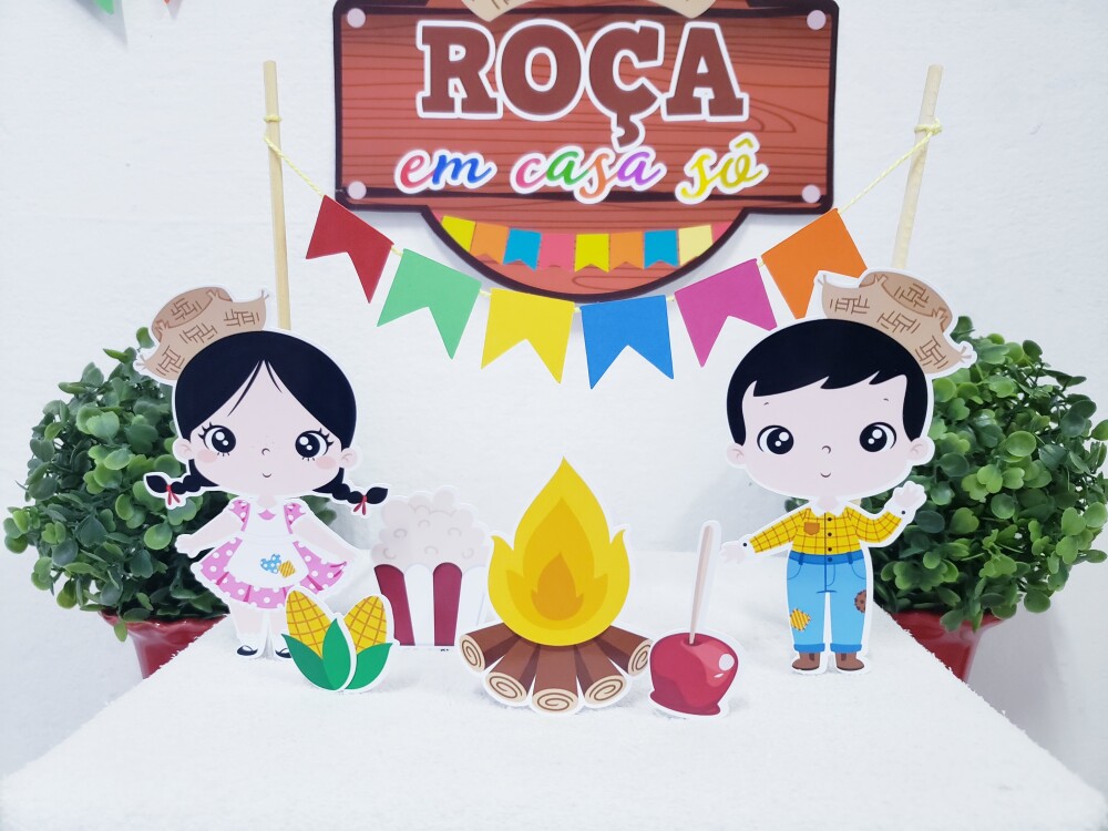 Kit Festa Junina em Casa Arraiá Personalizado Pescaria