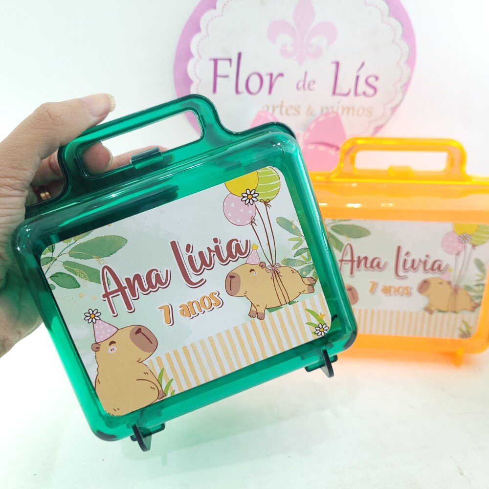Maletinha Acrílica Capivara Cute Personalizada