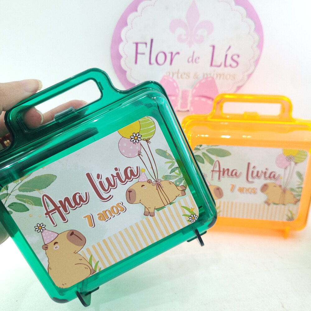 Maletinha Acrílica Capivara Cute Personalizada