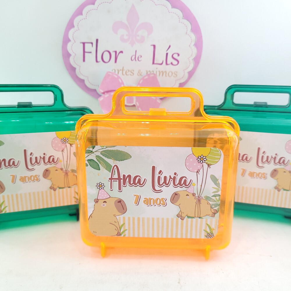 Maletinha Acrílica Capivara Cute Personalizada