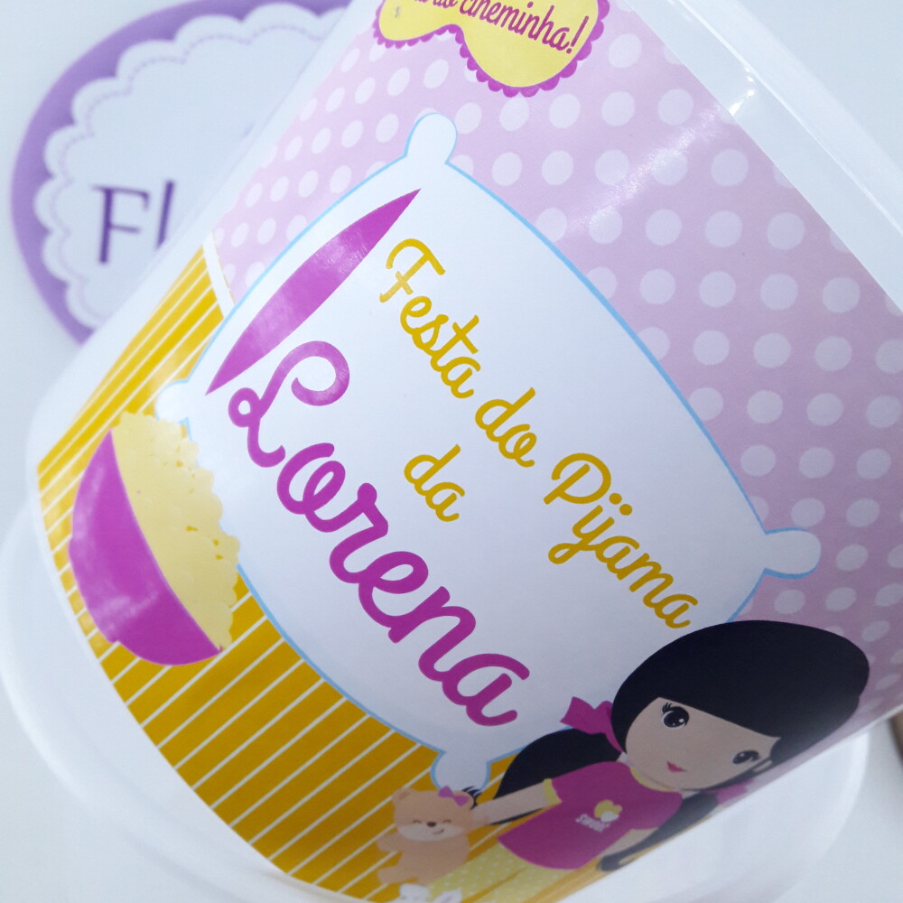 Balde de Pipoca 1,5l Festa do Pijama