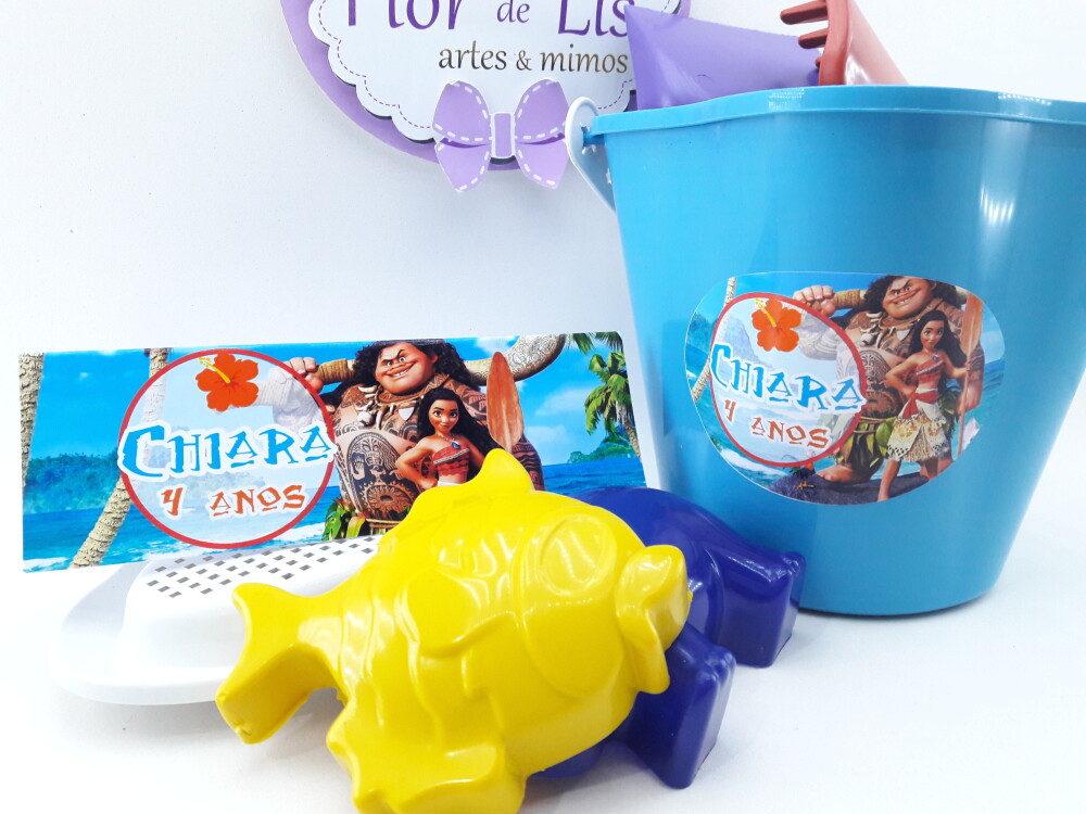 Balde de Praia Personalizado Moana Praia