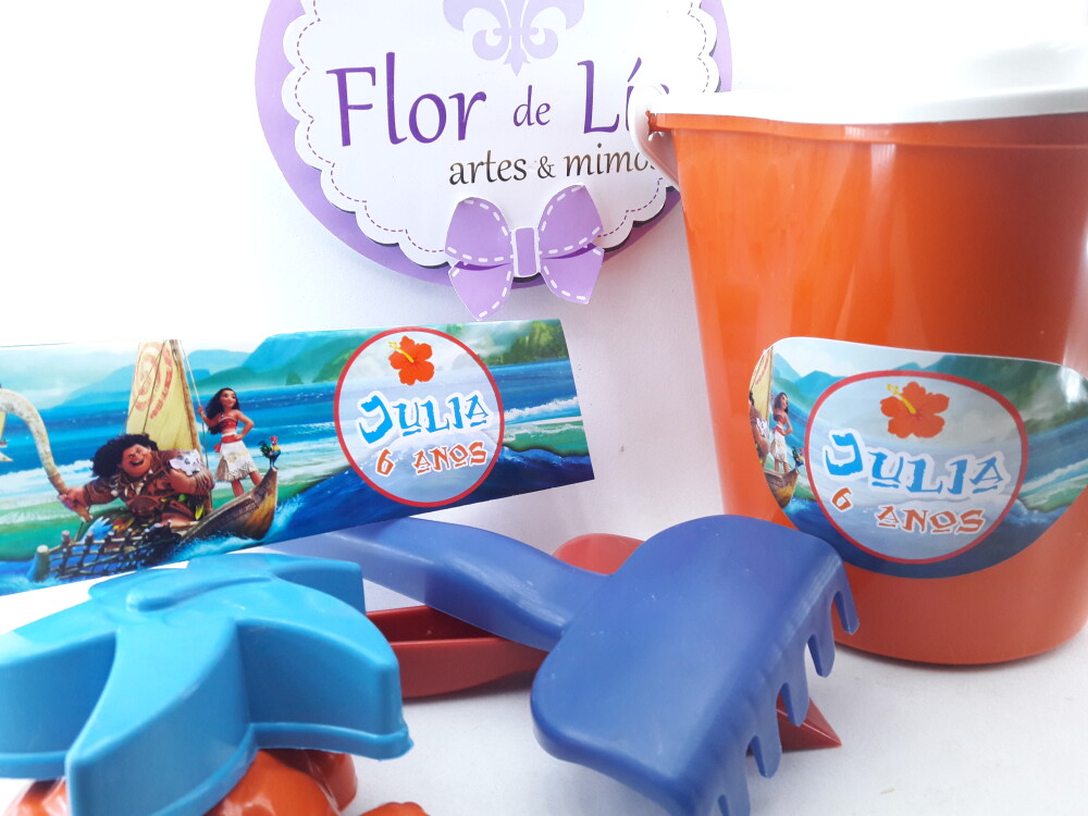 Balde de Praia Personalizado Moana Maui