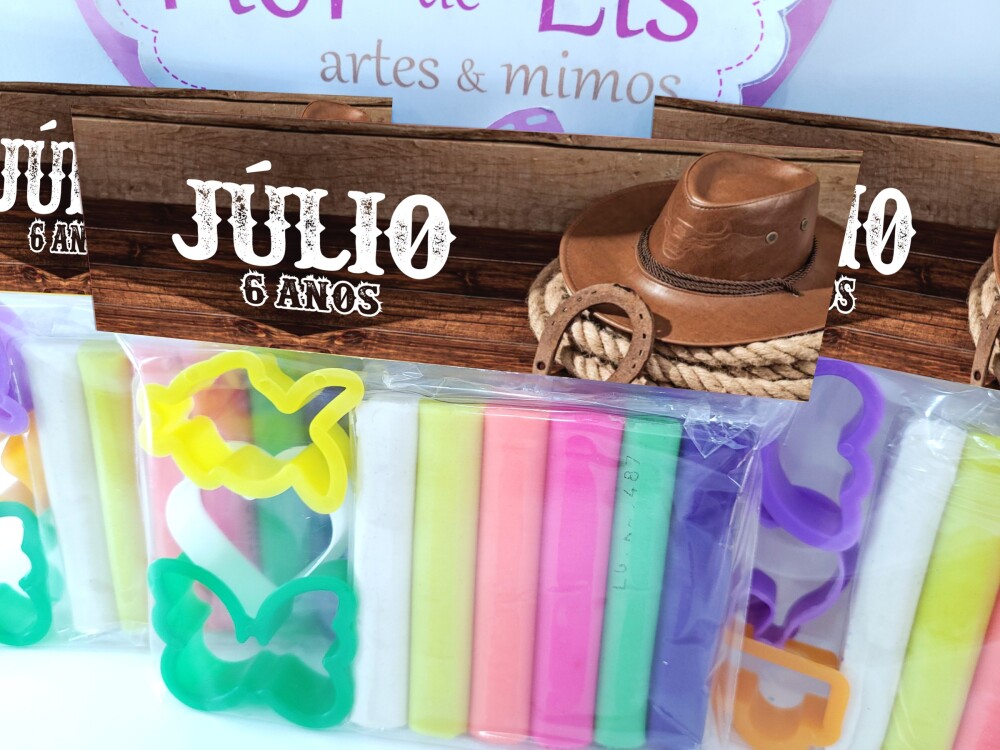 Massinha de Modelar Personalizada Festa Boiadeiro Menino
