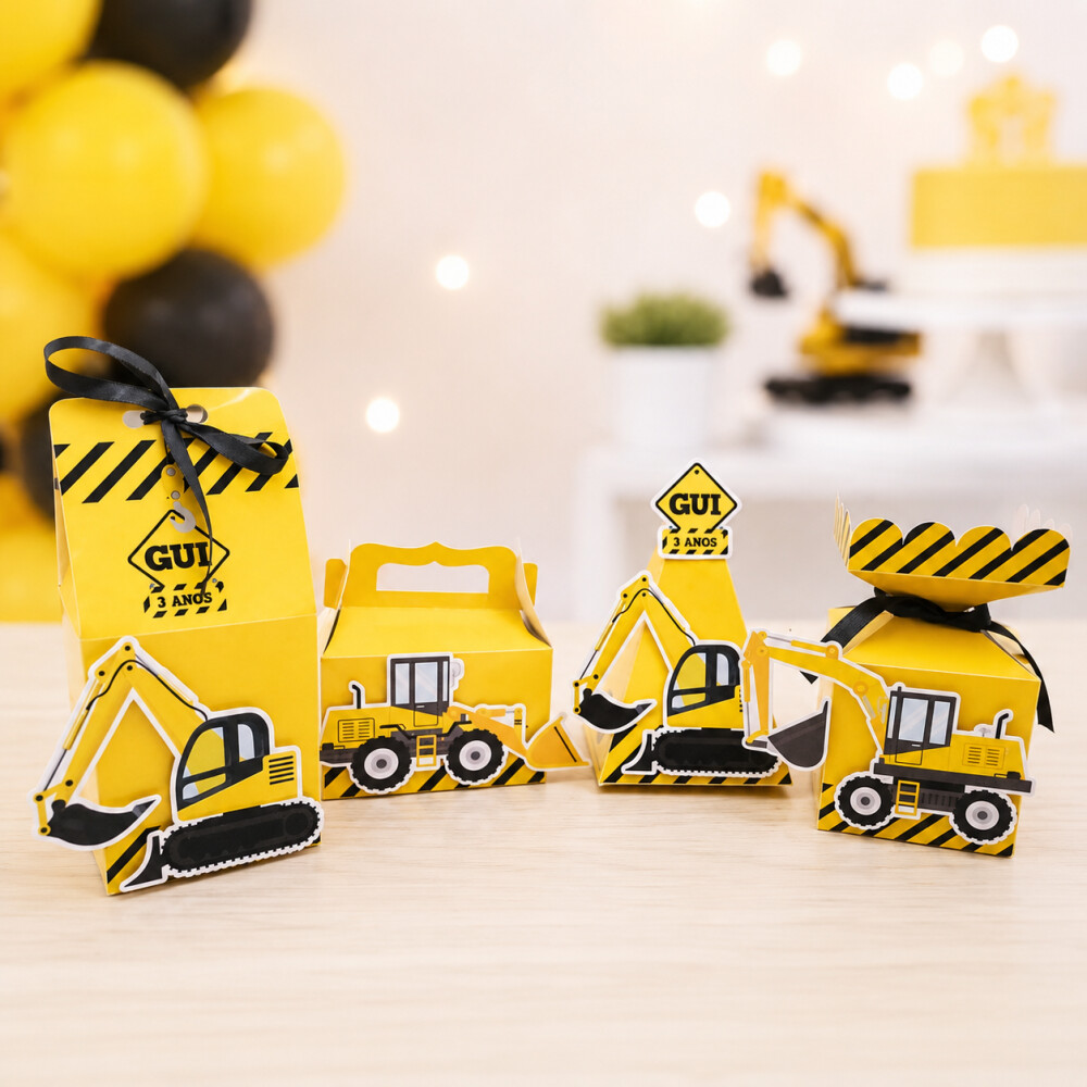 Kit 40 Caixas Tratores Obras e Construções Personalizada
