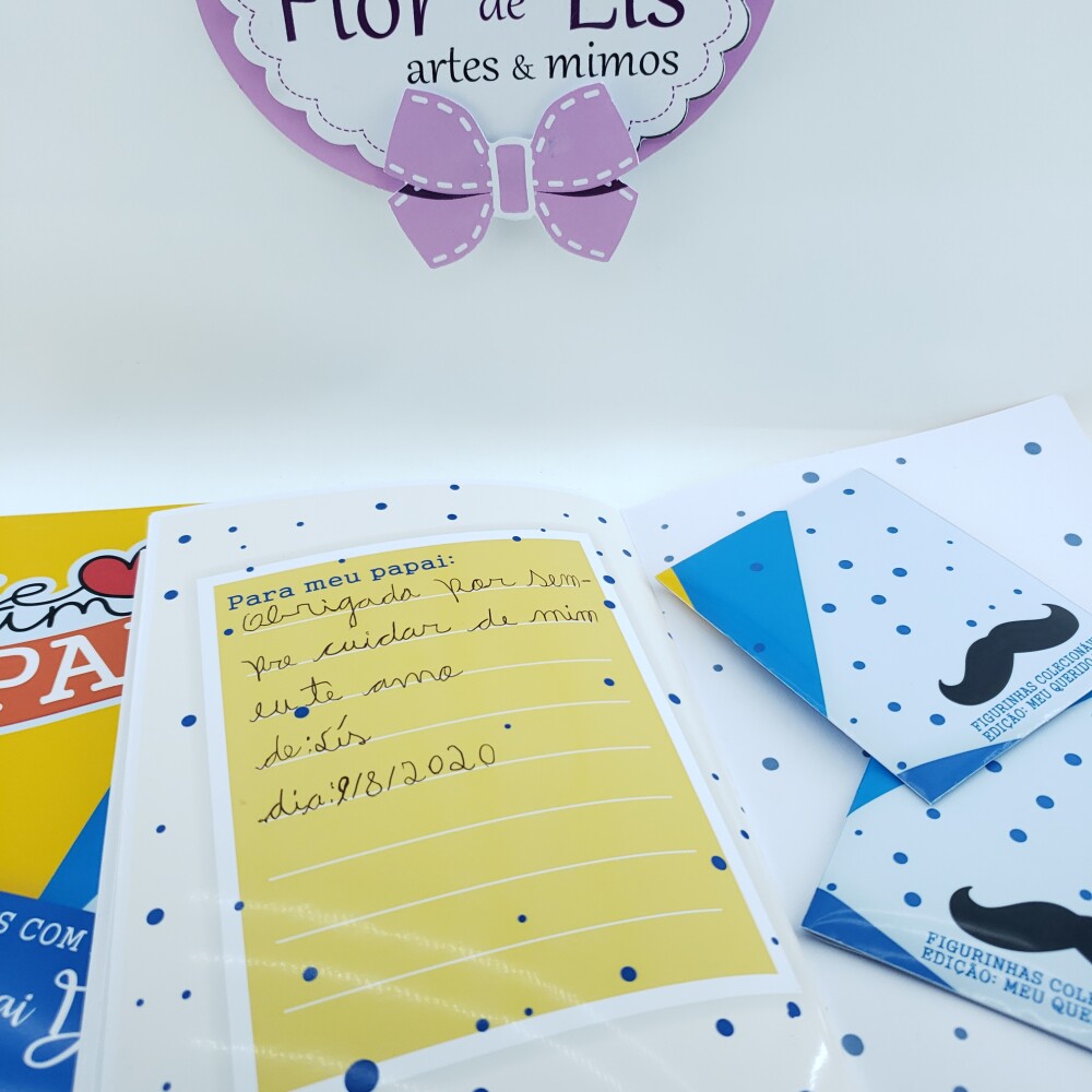Álbum de Figurinhas Dia dos Pais Presente Personalizado