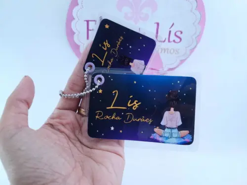 2 Chaveiros Escolar Universo Menina para Mochila e Lancheira