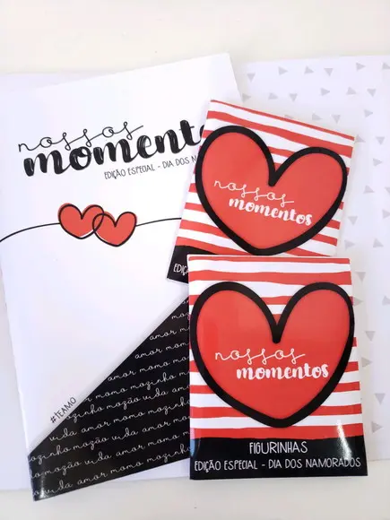 Álbum de Figurinhas Dia dos Namorados Presente Romântico
