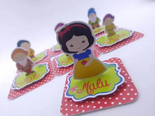 Aplique Caixinha 5cm Branca de Neve