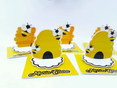 Aplique Personalizado Abelhinha 5cm para Caixinha