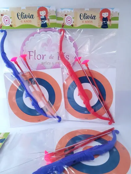 Arco e Flecha Mérida Lembrancinha Personalizada Valente