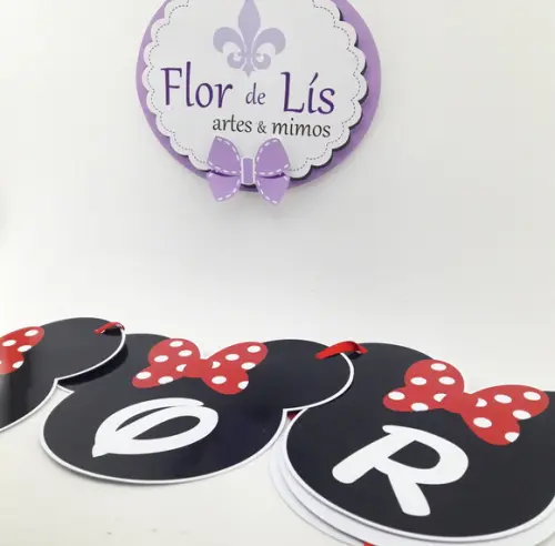 Bandeirolas Minnie Mouse