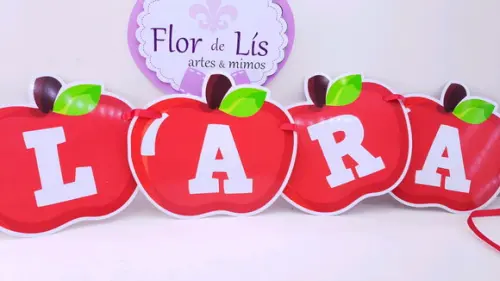 Bandeirolas Maçã Branca de Neve