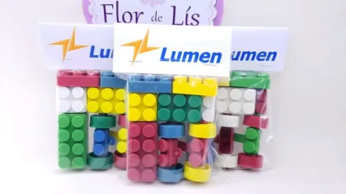 Blocos de Montar Lego Brinde Dia das Crianças Logo Empresa