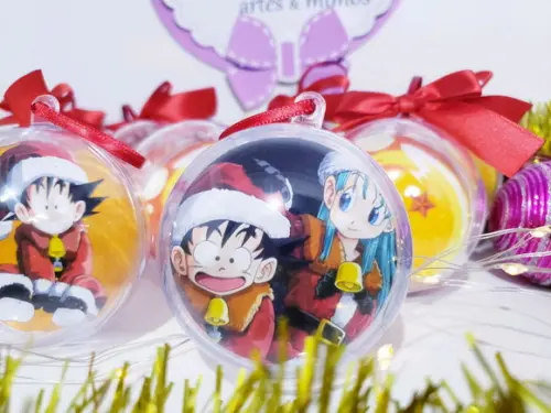 Bola de Natal Esferas do Dragão Enfeite Geek Dragonball Nerd