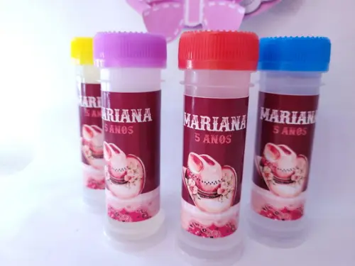 Bolha de Sabão Boiadeira Lembrancinha Menina