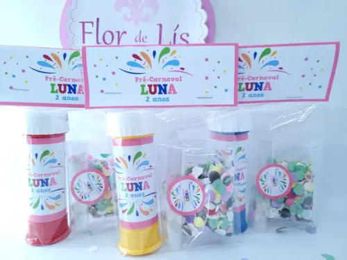 Bolha de Sabão com Confete Carnaval Bloquinho