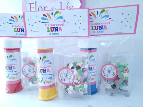 Bolha de Sabão com Confete Carnaval Bloquinho